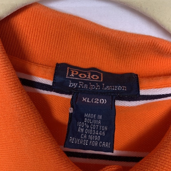 Polo Ralph Lauren Orange Striped Polo Shirt - Picture 6 of 8